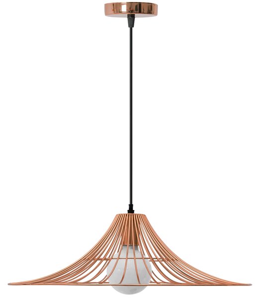 Lampada Da Soffitto Pensile Piatto Rotondo Loft Oro Rosa APP483-1CP