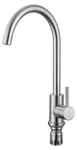 Rubinetto da cucina in acciaio inox con acqua calda e fredda