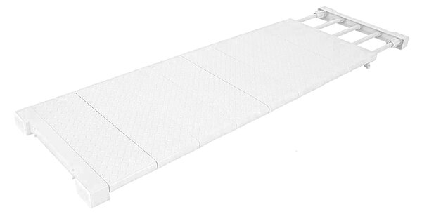 Mensola Estensibile per Armadi 35 x 72,5-125 cm Scaffale Salvaspazio in ABS Bianco