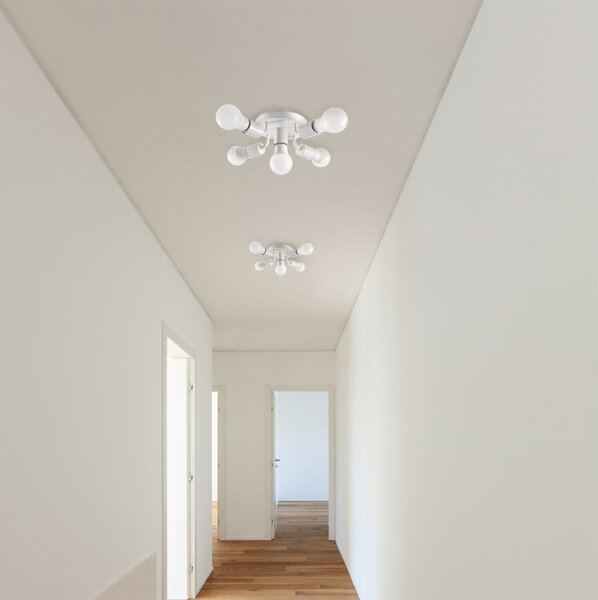 Lampada Da Soffitto Riflettore Metallico White APP706-5c