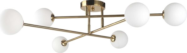 Lampada da soffitto Dorado dorata 6xG9x28W in metallo, dimensioni: 18x80x60 cm, IP20, Light Prestige
