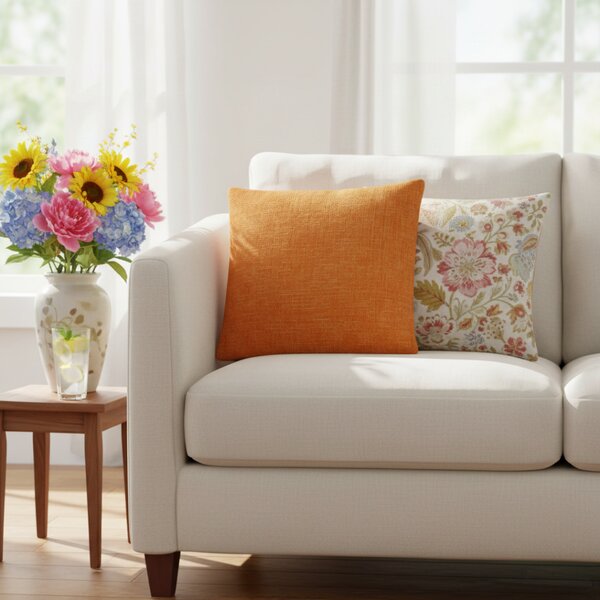 Federa cuscino Intreccio Jacquard Chenille mattone