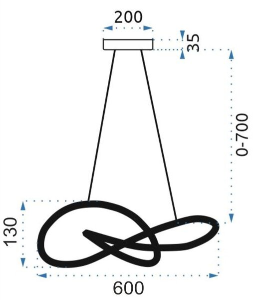 Lampada LED APP814-CP Node Black