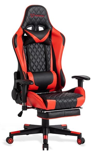Sedia da gaming ergonomica con poggiapiedi e funzioni regolabili