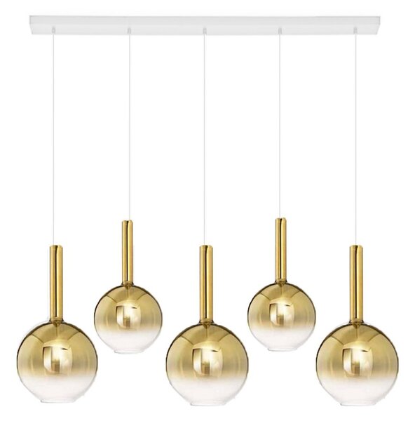 Sospensione vetro oro specchiato perenz lollipop 8035 b 8554 or 8556 or e27 led multiluce - Perenz