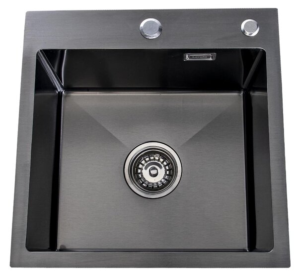 Lavello da cucina in acciaio inox con foro per rubinetto