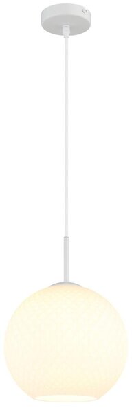 Lampada a sospensione ANDRE, metallo, vetro, bianca, con altezza regolabile, altezza 120 cm
