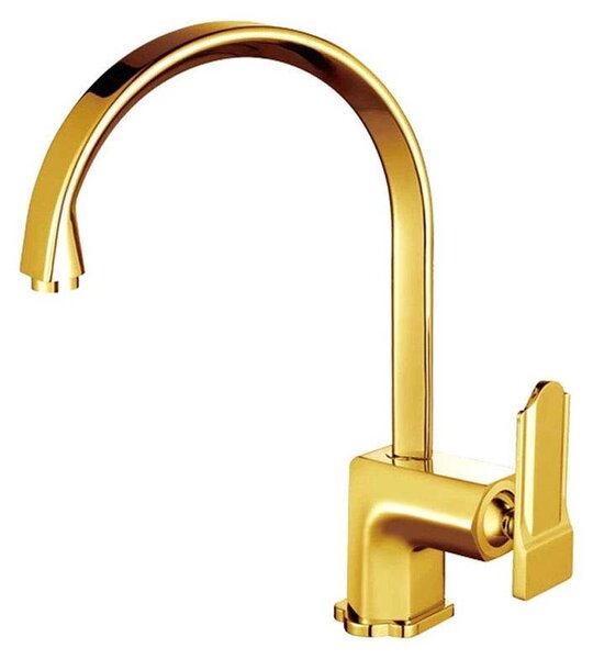 Rubinetto da cucina girevole, con acqua calda e fredda