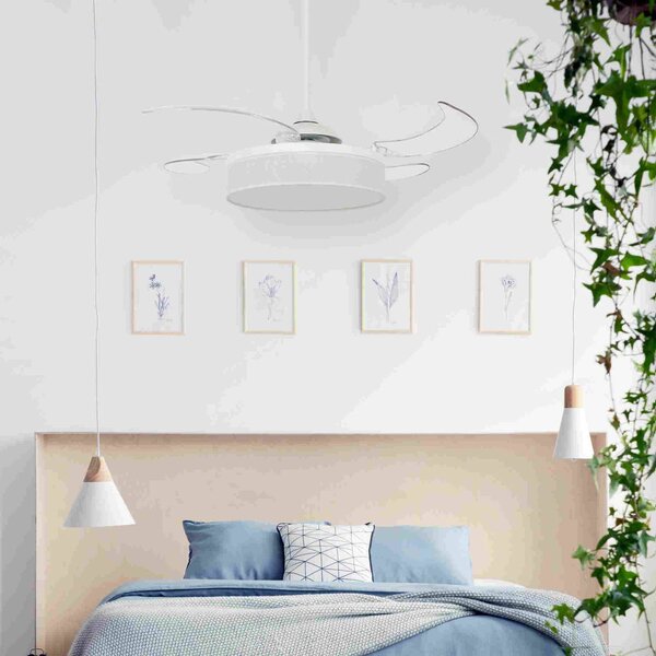 Beacon Lighting Luce del ventilatore da soffitto Beacon Fanaway Fraser bianco/chiaro