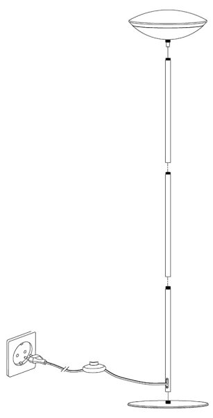 Eglo 97814 - Lampada da terra dimmerabile LED RGB FRATTINA-C 1xLED/18W/230V