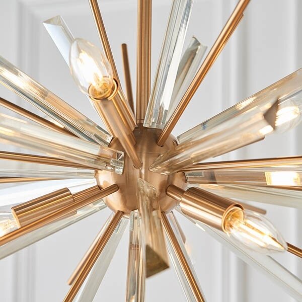 Endon 81936 - Lampadario a catena 6xE14/40W/230V dorato