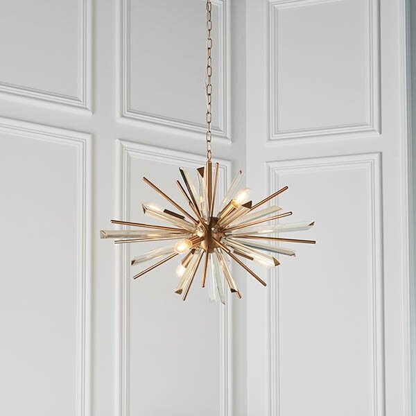 Endon 81936 - Lampadario a catena 6xE14/40W/230V dorato