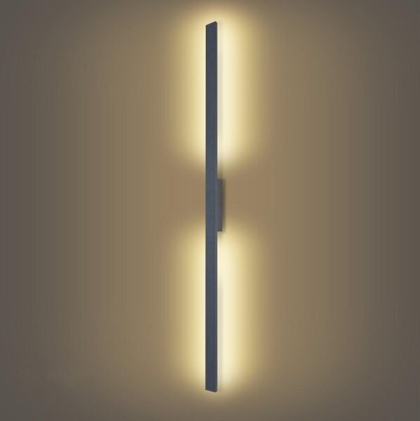 Brilagi - Lampada da parete LED per esterni LUNA, 30W, 230V, 3000K, IP65, 150 cm, antracite, CRI 90