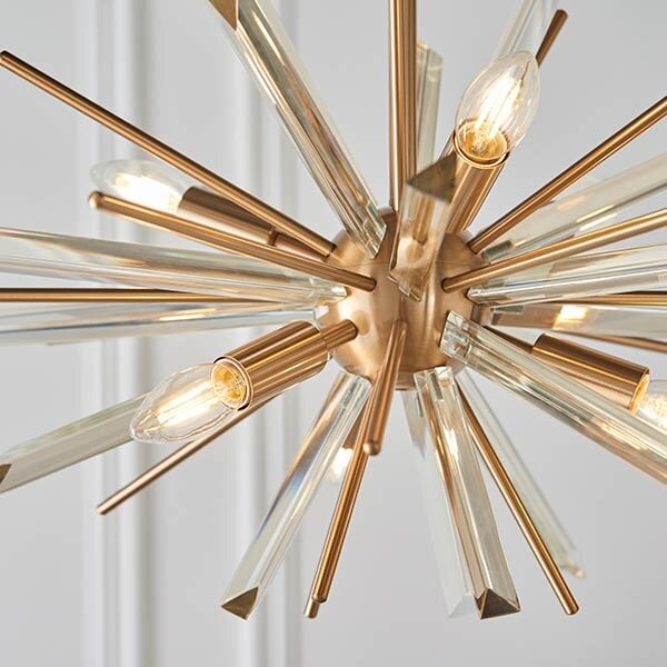 Endon 81936 - Lampadario a catena 6xE14/40W/230V dorato