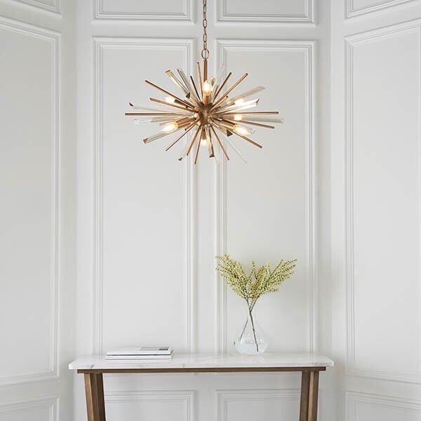 Endon 81936 - Lampadario a catena 6xE14/40W/230V dorato