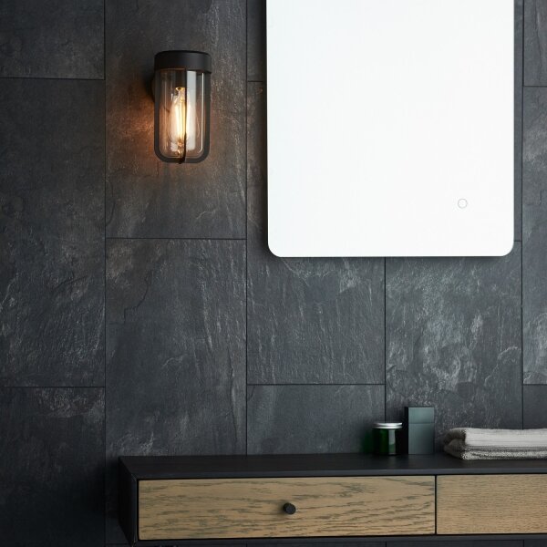 Endon 92859 - Applique da bagno 1xE27/6W/230V IP44 nera