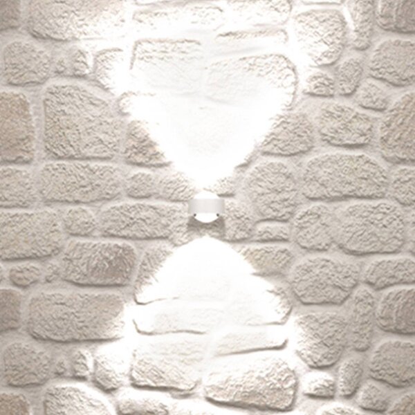 Top Light Puk Mini Wall LED 2x8W lenti chiare, bianco opaco