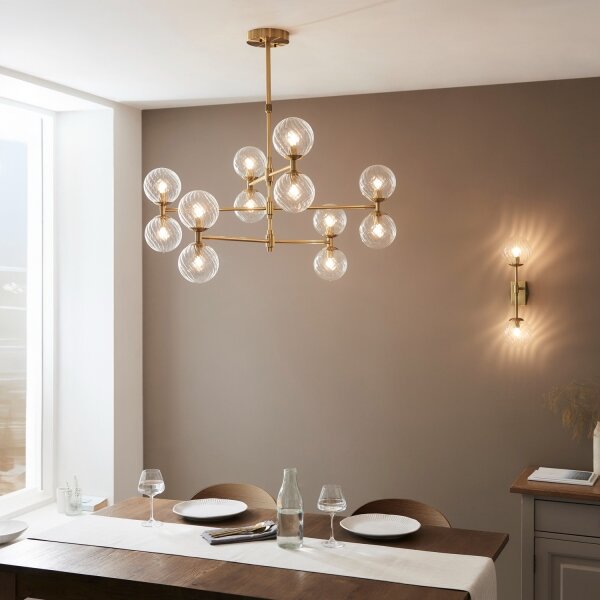 Endon 114041 - Lampadario a stelo 12xG9/3,2W/230V oro