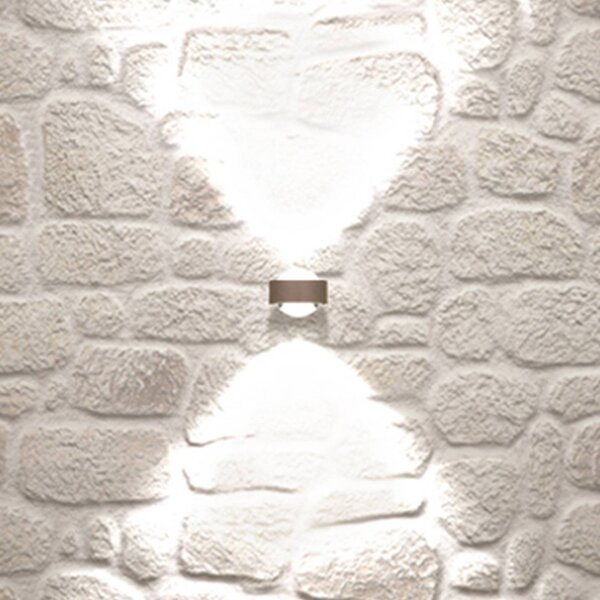Top Light Puk Mini Wall LED 2x8W lenti chiare, nichel opaco