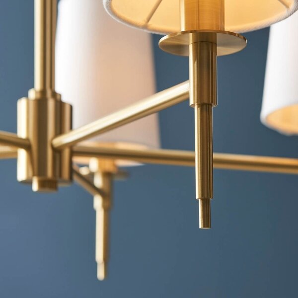 Endon 99458 - Lampadario a catena 5xE14/6W/230V oro/bianco