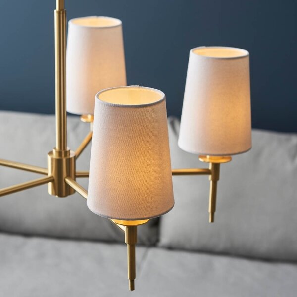 Endon 99458 - Lampadario a catena 5xE14/6W/230V oro/bianco