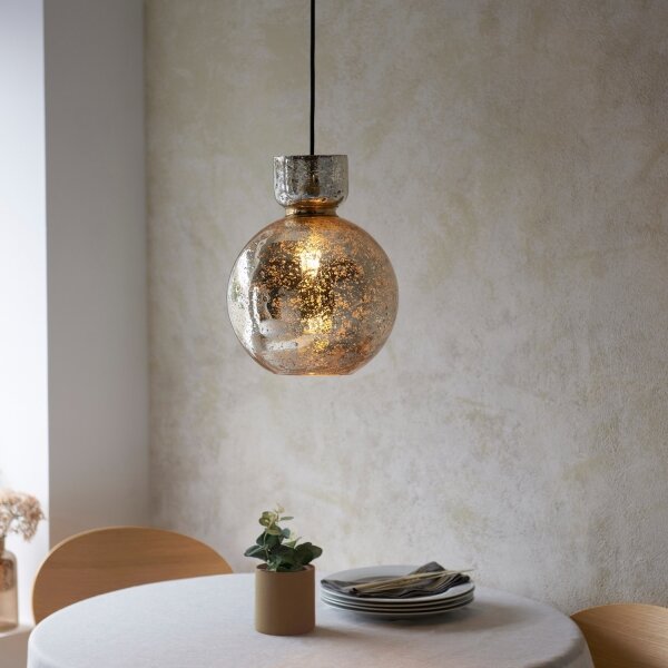 Endon 111336 - Lampada a sospensione su cavo 1xE27/10W/230V oro/nero fumé