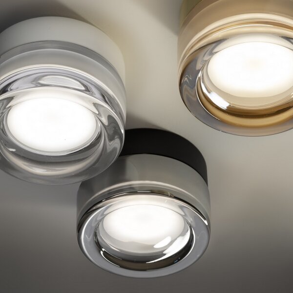 Ideal Lux - Plafoniera LED da soffitto per bagno LOLLY 1xGX53/9W/230V IP44 bianca/trasparente