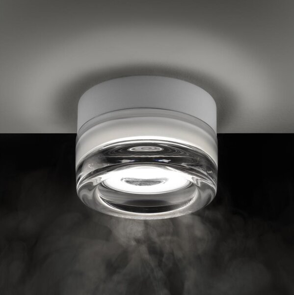 Ideal Lux - Plafoniera LED da soffitto per bagno LOLLY 1xGX53/9W/230V IP44 bianca/trasparente