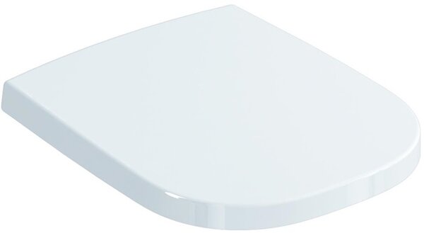 Sedile WC Ideal Standard SOFTMOOD con rivestimento, cerniere in acciaio inox bianco, con chiusura ammortizzata