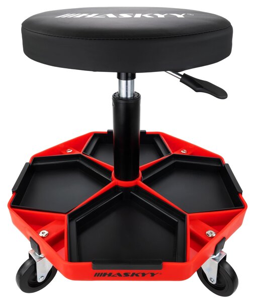 Sgabello da lavoro ergonomico con spazio di stoccaggio, 43-58 cm