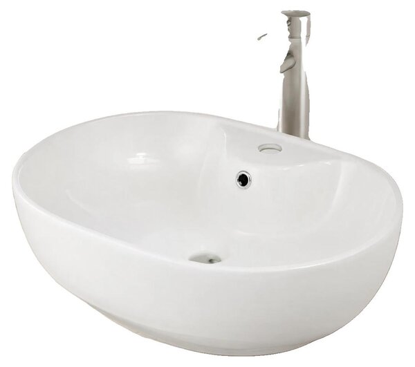 Lavabo, Vetroceramica di alta qualità, installazione autonoma, avorio