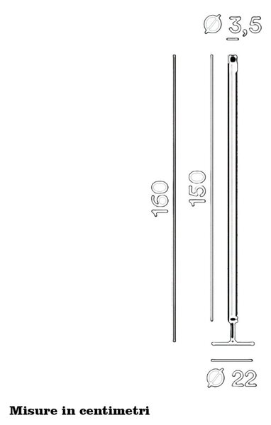 Piantana moderna led perenz ray 8444 ar lc arancione lucido touch dimmerabile - Perenz