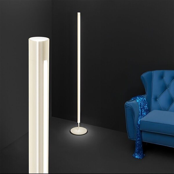 Piantana moderna led perenz ray 8444 b lc bianco panna lucido touch - Perenz