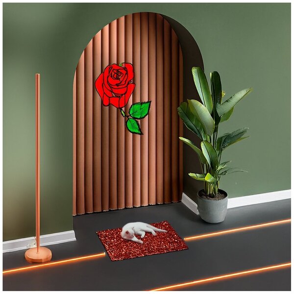 Piantana moderna led perenz ray 8444 ar lc arancione lucido touch dimmerabile - Perenz