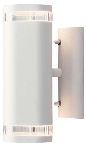 Konstsmide Modena Up&Down Applique Up&Down in alluminio laccato bianco con vetro acrilico trasparente