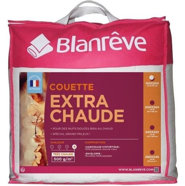 BLANREVE Piumino in microfibra extra caldo - 140 x 200 cm - Bianco