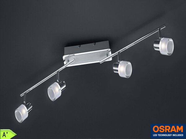 Faretto LED Adretter da 18 Watt in metallo cromato