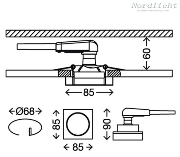 Briloner 7200-016 - Lampada LED da bagno ATTACH 1xGU10/3W/230V