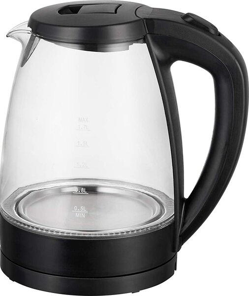 Melchioni Bollitore Elettrico Capacit 1.7 litri Potenza 2200 watt Caraffa in vetro trasparente - MR BOIL