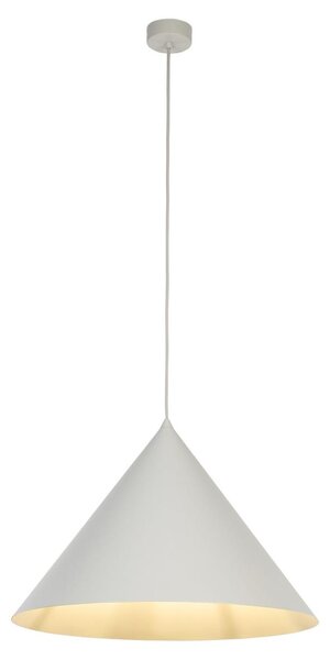 Lampada a sospensione in metallo Ø 50 cm H: max. 170 cm Beige E27 lampada a sospensione rotonda retrò