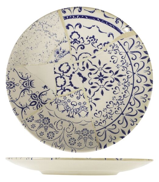 Set 12 piatti frutta Alyssa in stoneware decorato mosaico cm 20