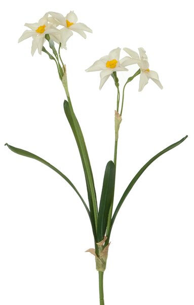 Set 4 Narciso Artificiale con 6 fiori Altezza 70 cm Giallo