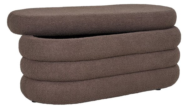 Panca marrone in tessuto bouclé Dartford - House Nordic