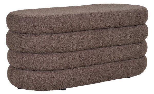 Panca marrone in tessuto bouclé Dartford - House Nordic