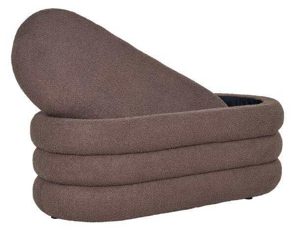 Panca marrone in tessuto bouclé Dartford - House Nordic