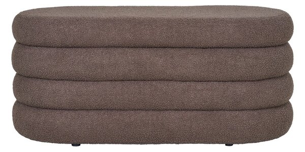Panca marrone in tessuto bouclé Dartford - House Nordic