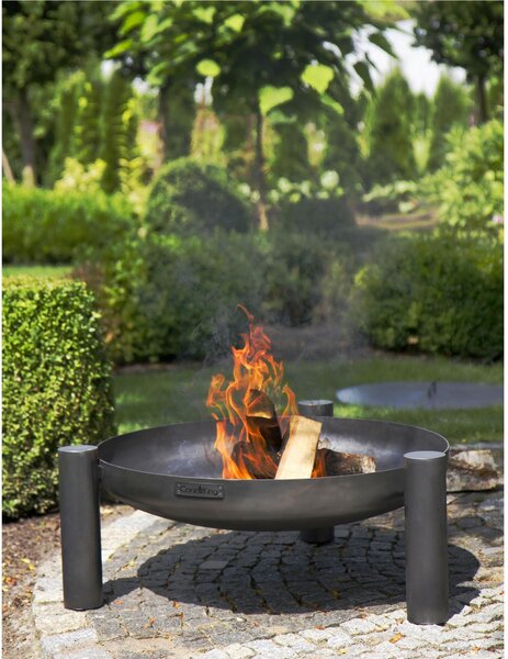 Braciere PALMA 60 cm in Acciaio Naturale - Spessore 2mm, Altezza 30cm, Larghezza 68cm, Peso 9kg - Artigianale di Alta Qualit�, Prodotto in Europa