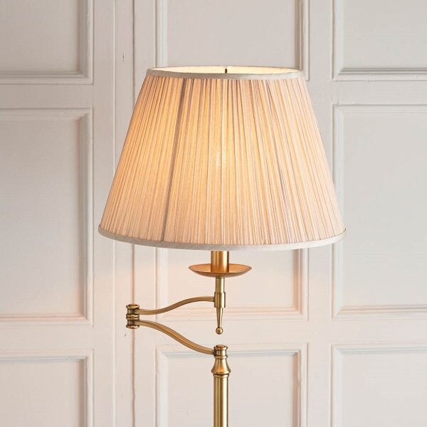 Endon 63621 - Lampada da terra STANFORD 1xE27/60W/230V ottone/beige