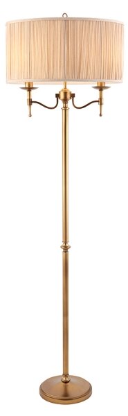Endon 63620 - Lampada da terra STANFORD 2xE14/40W/230V ottone/beige