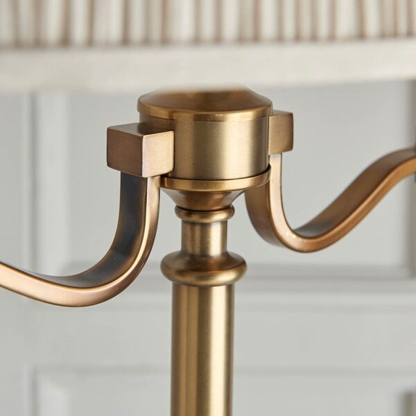 Endon 63620 - Lampada da terra STANFORD 2xE14/40W/230V ottone/beige